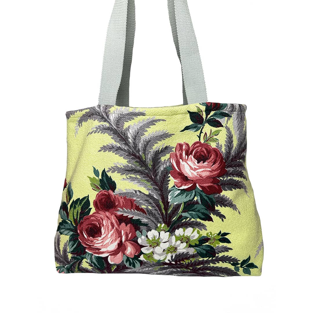 Market Bag – Roses and ferns