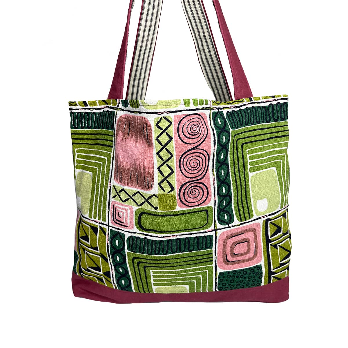 Up Island Bag – Pink and Green Abstract
